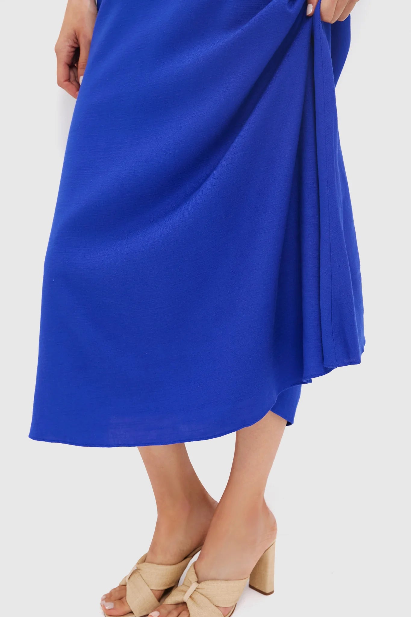 Royal Blue Beaded Azure Midi Dress