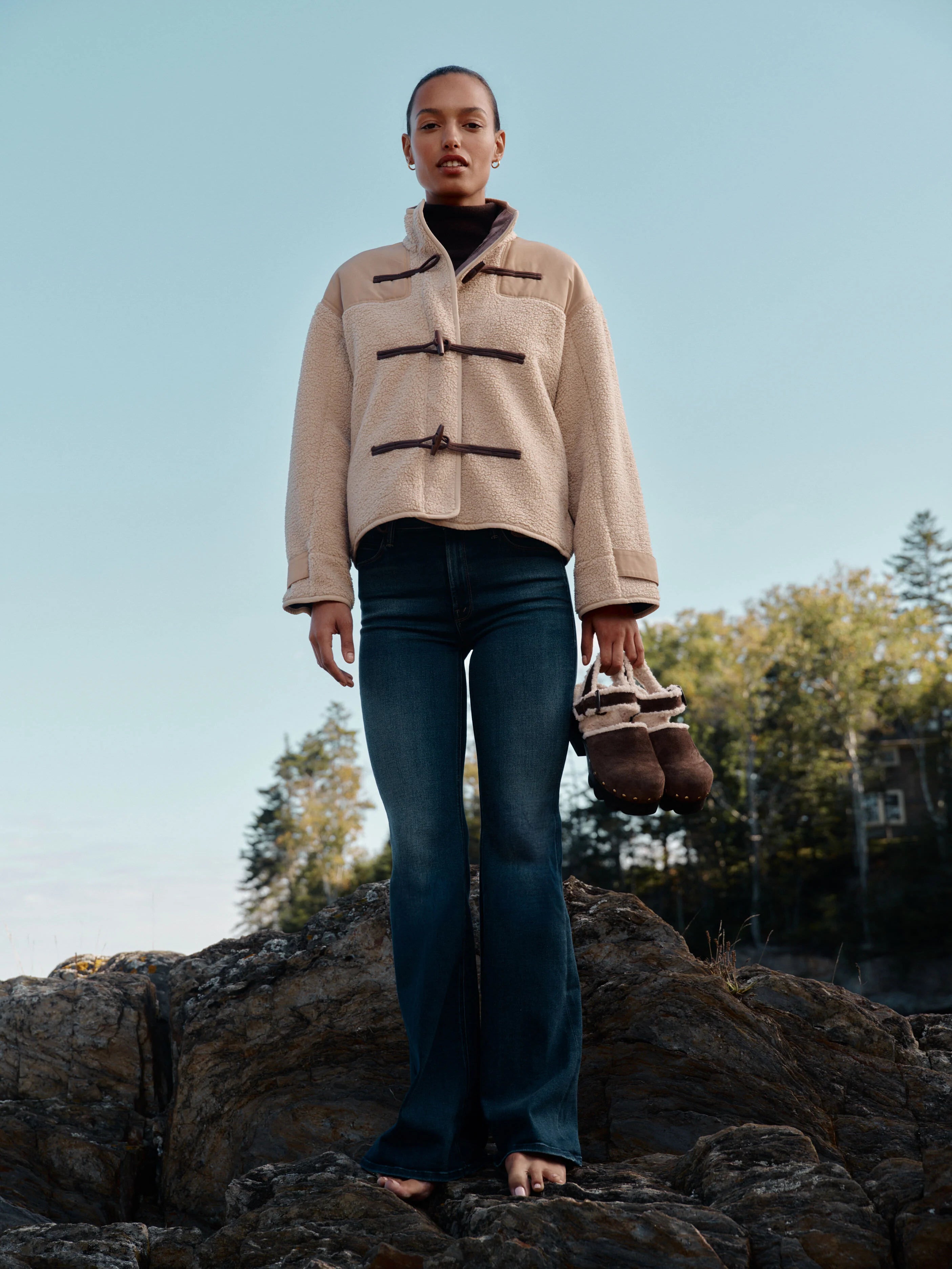 Deep Espresso Shearling Clog