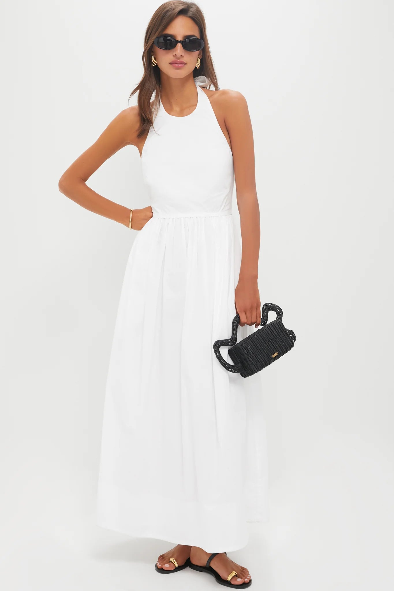 White Halter Marcie Dress