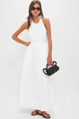 White Halter Marcie Dress